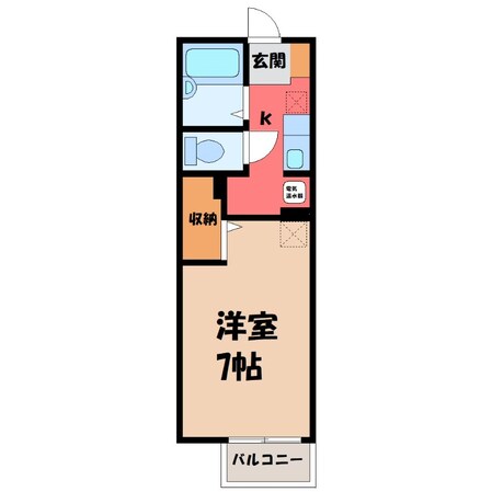 雀宮駅 徒歩13分 1階の物件間取画像